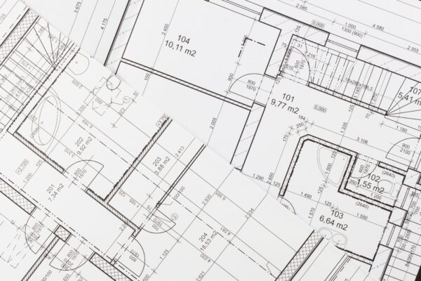A close up of some floor plans with building numbers